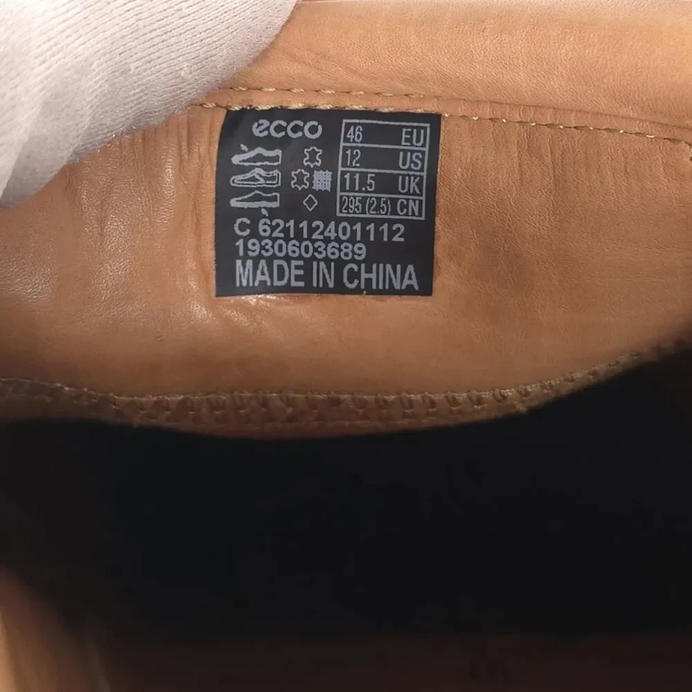 ECCO Mens Shoes‎ Casual Comfort Leather Slip on 12 Loafers Brown EXTRAWIDTH